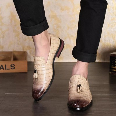 Remember Solid Tan Brogue Derby Leather Shoes For Men
