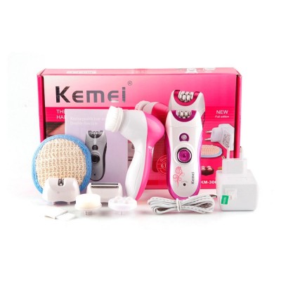 Kemei 6 in 1 Elecric Epilator for Women Hair Removal Machine Multifunctional Lady Shaving Tools