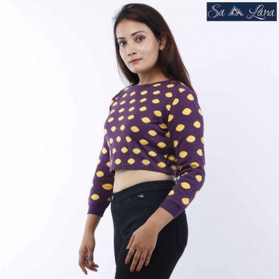 Polka Dot Crop Sweater