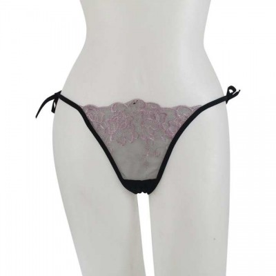 Floral Printed Side Tie Thong For Women