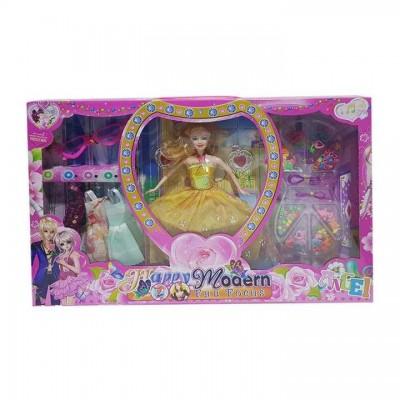 Multicolored Modern Fab Focus Doll Set - 866A