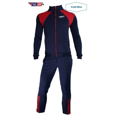 BS4 Sports Wear Tracksuit Red & Navy Blue