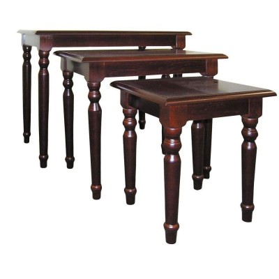 Shri Karni Handicraft Sheesham Wood Bedside Table Side Table Center Table Vase Flower Pot Holder Table Nesting Tables for Living Room Home Office Furniture Set of 3