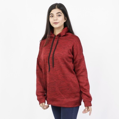 J.Fisher Textured Fleece Oversize Pullover Hoodie for Women